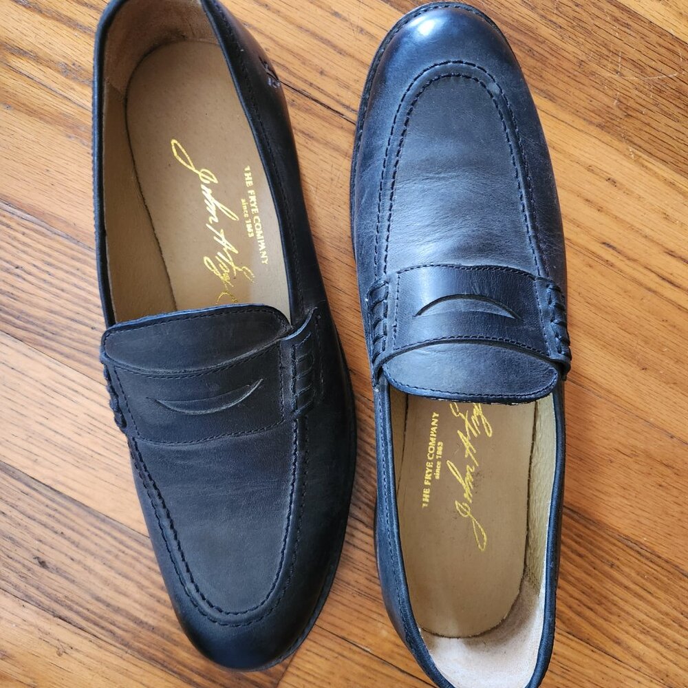 The Frye Co. men's black driving loafers, 9.5B